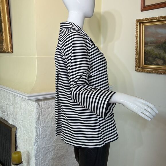 Tommy Hilfiger Navy Blue / White Striped Nautical Jacket - Picture 4 of 11